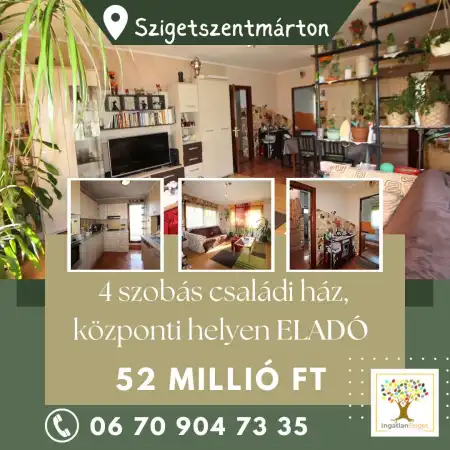 Eladó családi ház, Szigetszentmárton 4 szoba 148 m² 52 M Ft