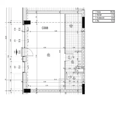 Eladó iroda földszinti, utcai, Budapest, IX. kerület 1 szoba 50 m² 60.885 M Ft