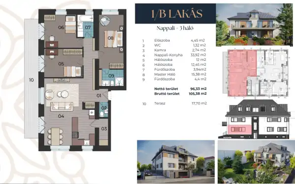 Eladó új építésű téglalakás, Budapest, XII. kerület 3+1 szoba 114 m² 299.9 M Ft