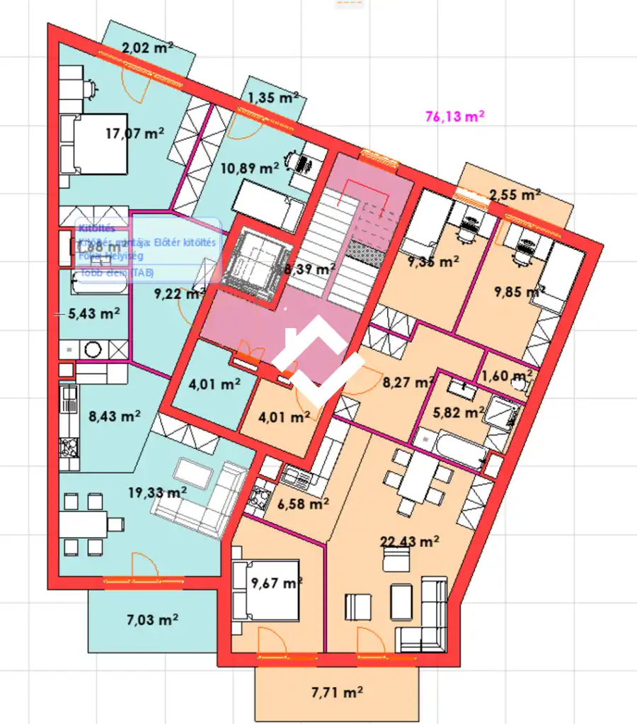 eladó új építésű téglalakás, Budapest, XIII. kerület