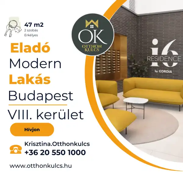 Eladó újépítésű téglalakás, Budapest, VIII. kerület 2 szoba 47 m² 66 M Ft
