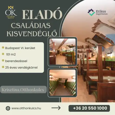 Eladó üzlethelyiség utcai bejáratos, Budapest, VI. kerület 1 szoba 101 m² 99 M Ft