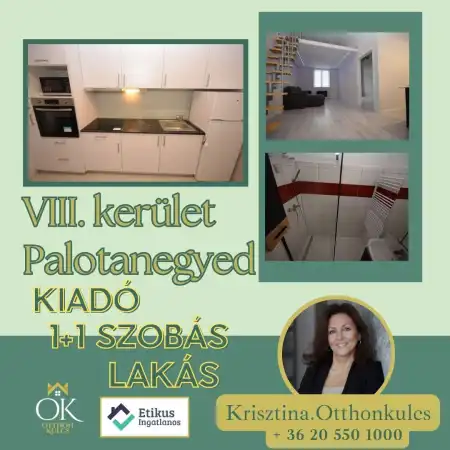 Kiadó téglalakás, Budapest, VIII. kerület 1+1 szoba 47 m² 250 E Ft/hó