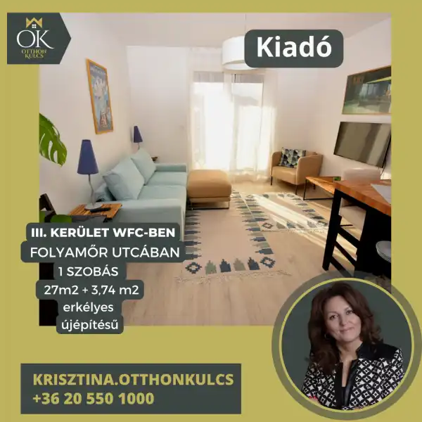 Kiadó új építésű téglalakás, Budapest, III. kerület 1 szoba 30 m² 230 E Ft/hó